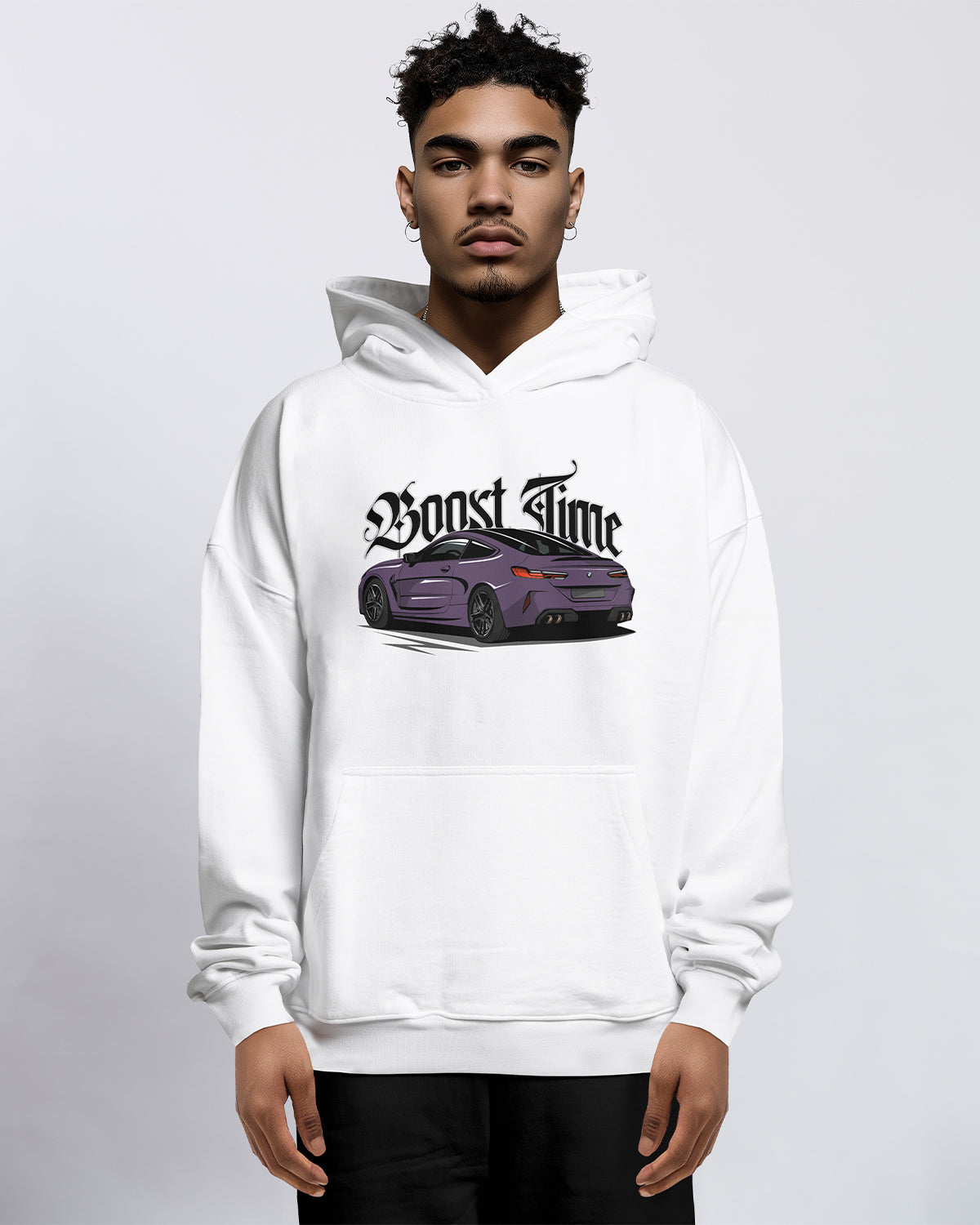 BOOST TIME M8 Oversized Hoodie Frontprint