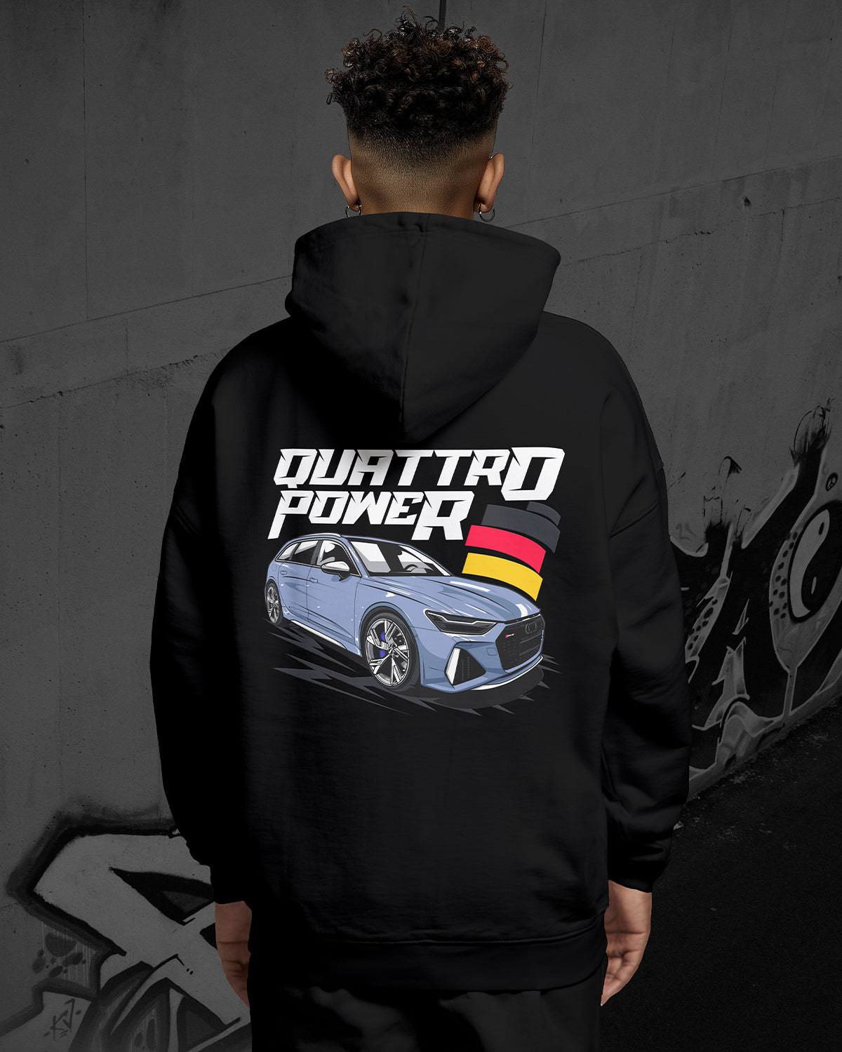 Audi RS6 Quattro Power Oversized Hoodie