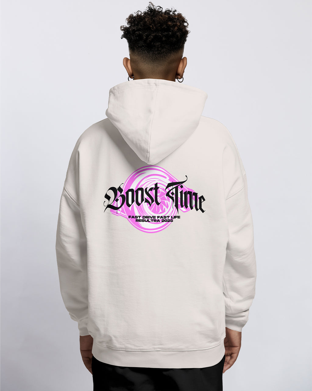 Boost Time Turbocharger Oversized Hoodie