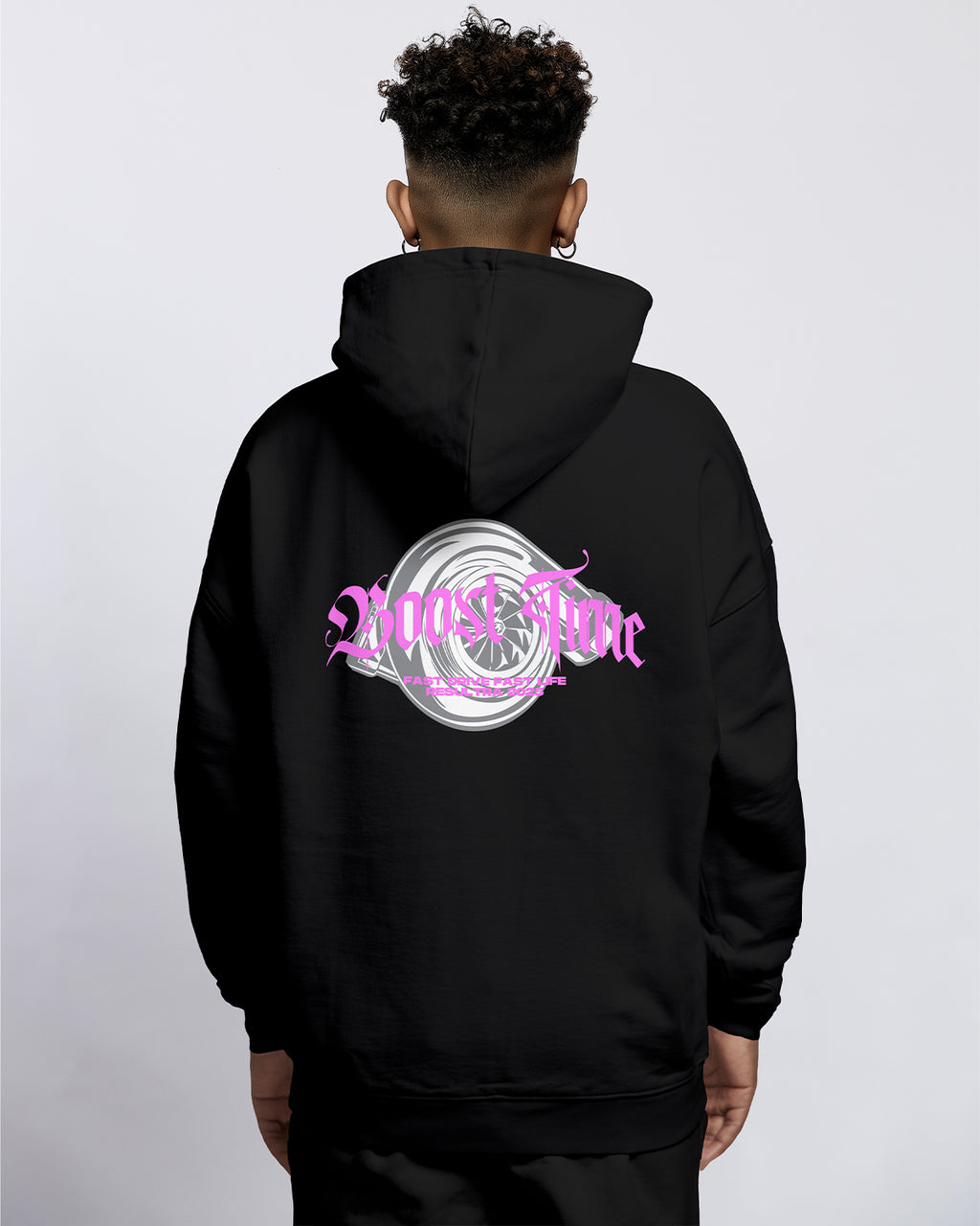 Boost Time Turbocharger Oversized Hoodie