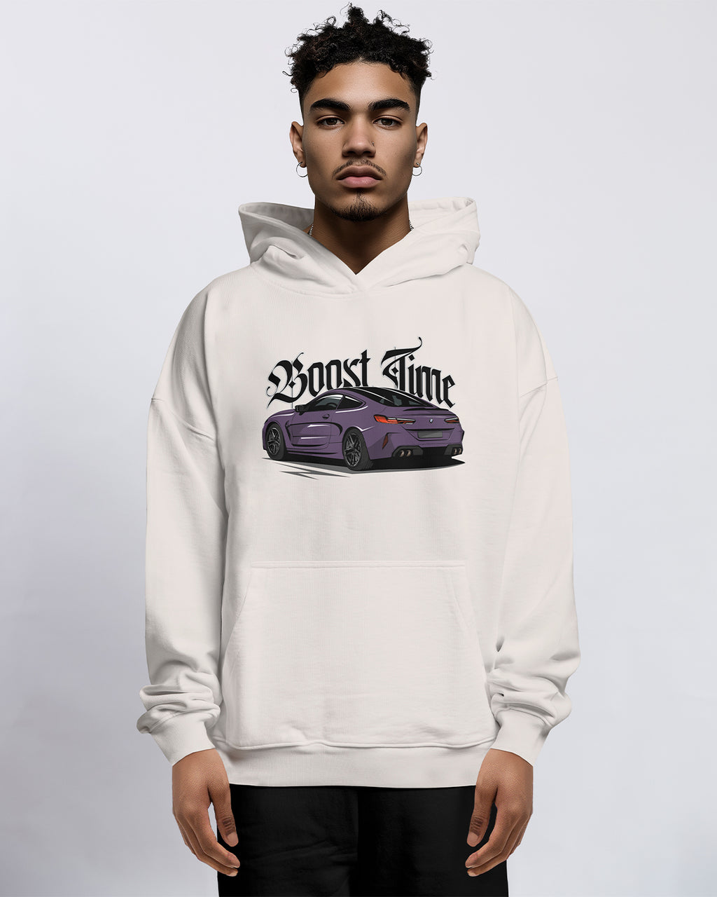 BOOST TIME M8 Oversized Hoodie Frontprint