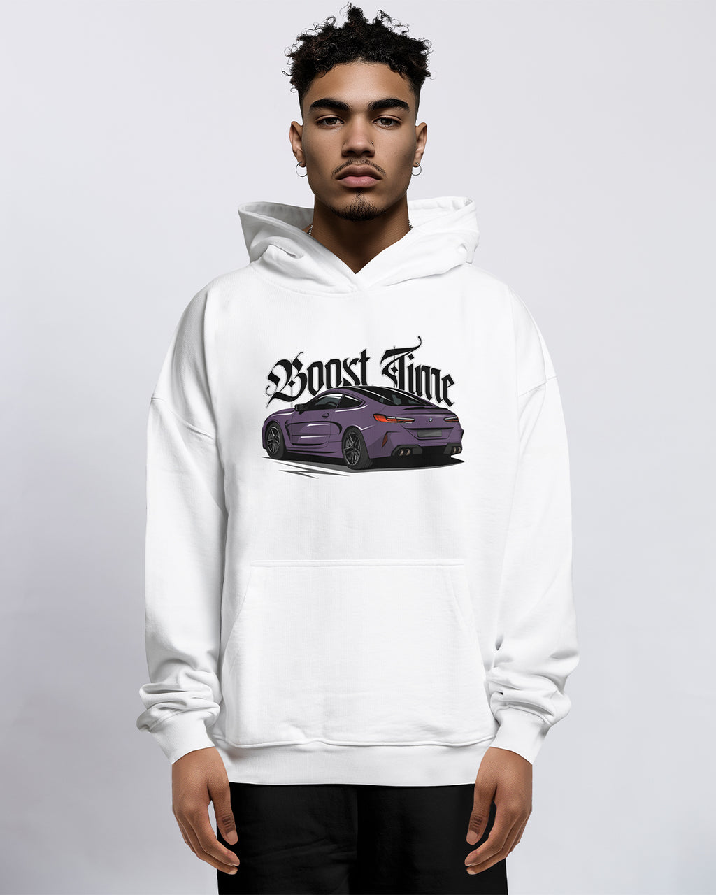 BOOST TIME M8 Oversized Hoodie Frontprint
