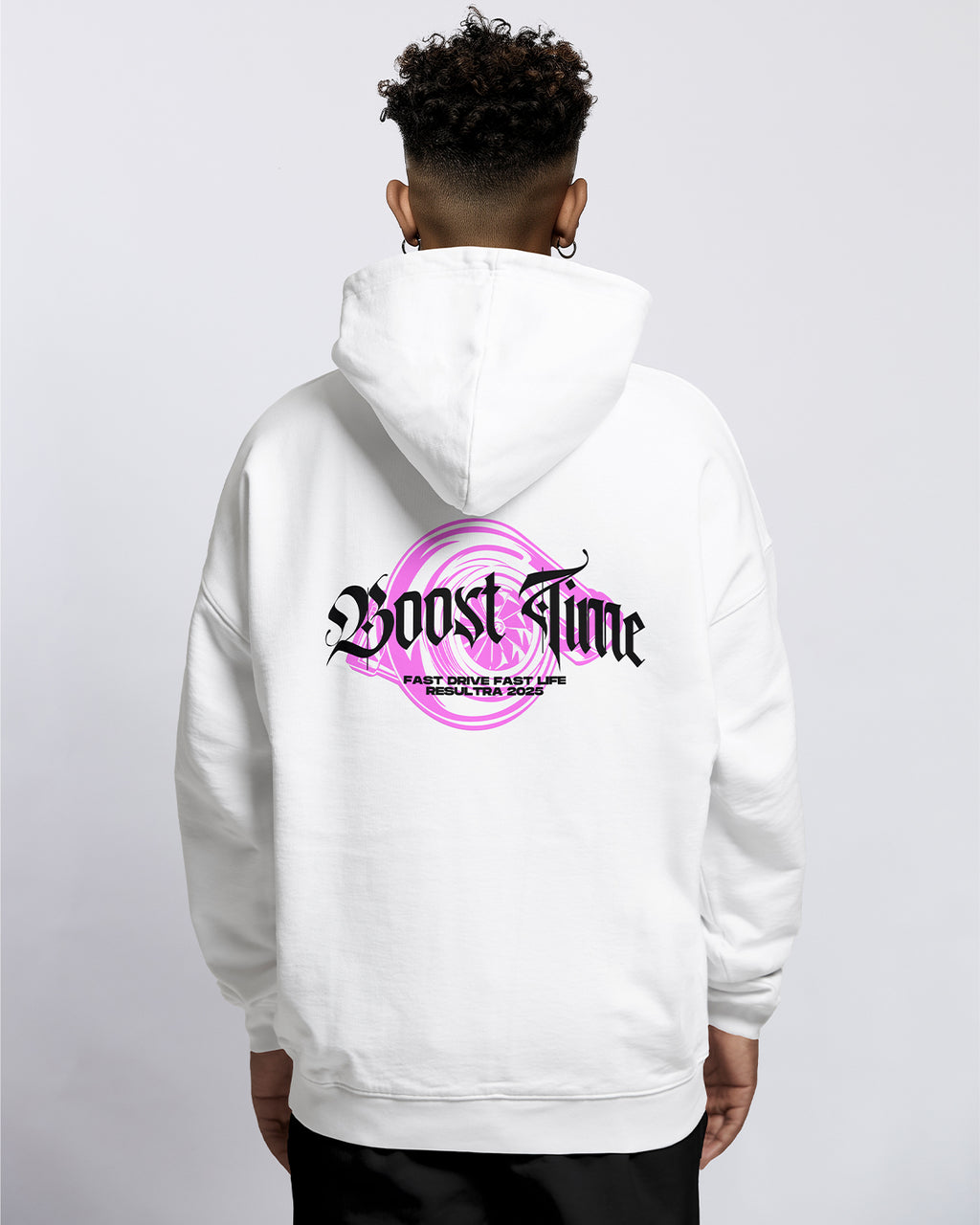 Boost Time Turbocharger Oversized Hoodie