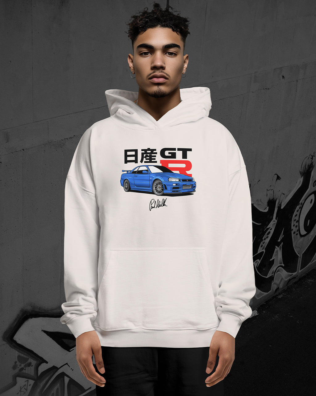 Paul Walker Nissan Skyline GT-R 34 Oversized Hoodie