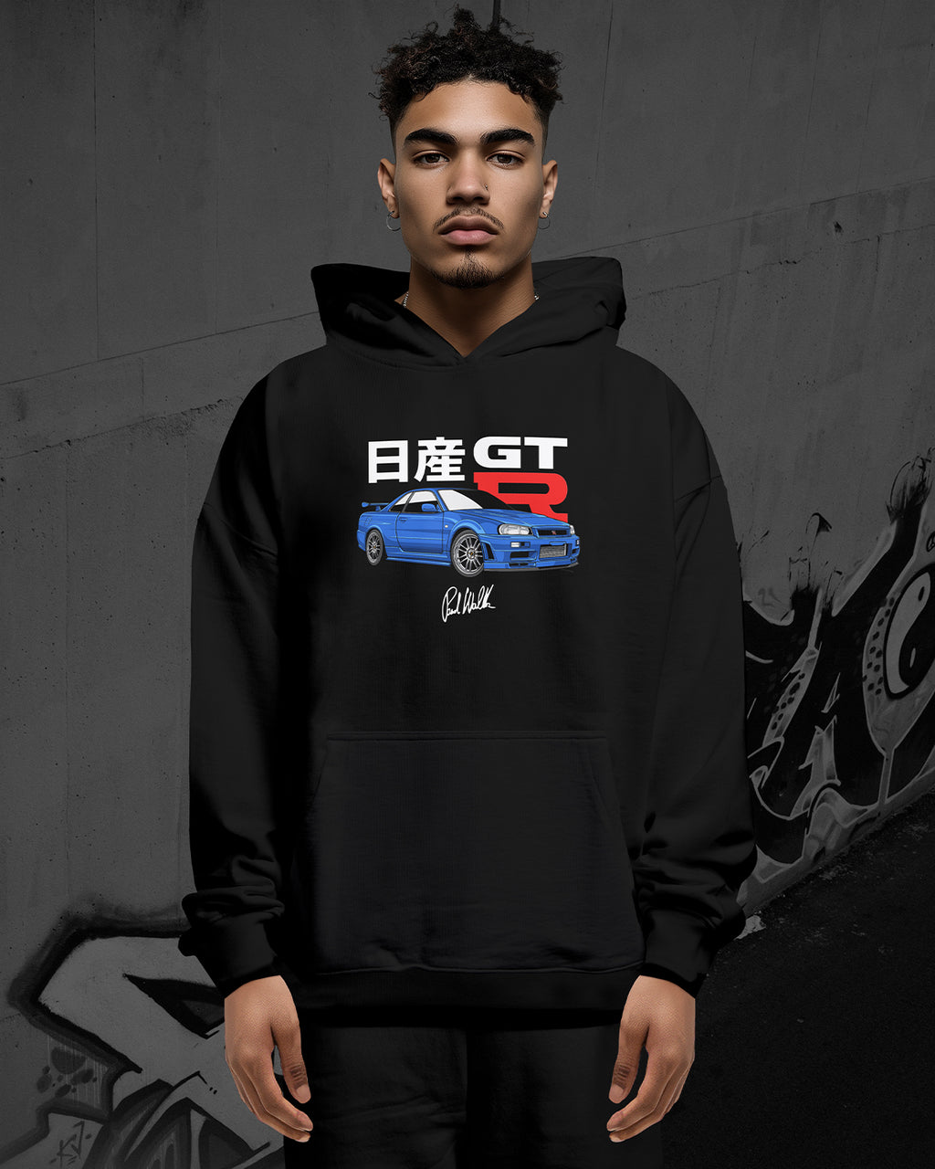 Paul Walker Nissan Skyline GT-R 34 Oversized Hoodie