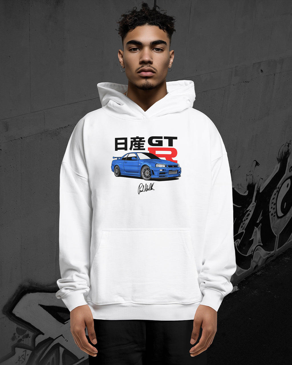 Paul Walker Nissan Skyline GT-R 34 Oversized Hoodie
