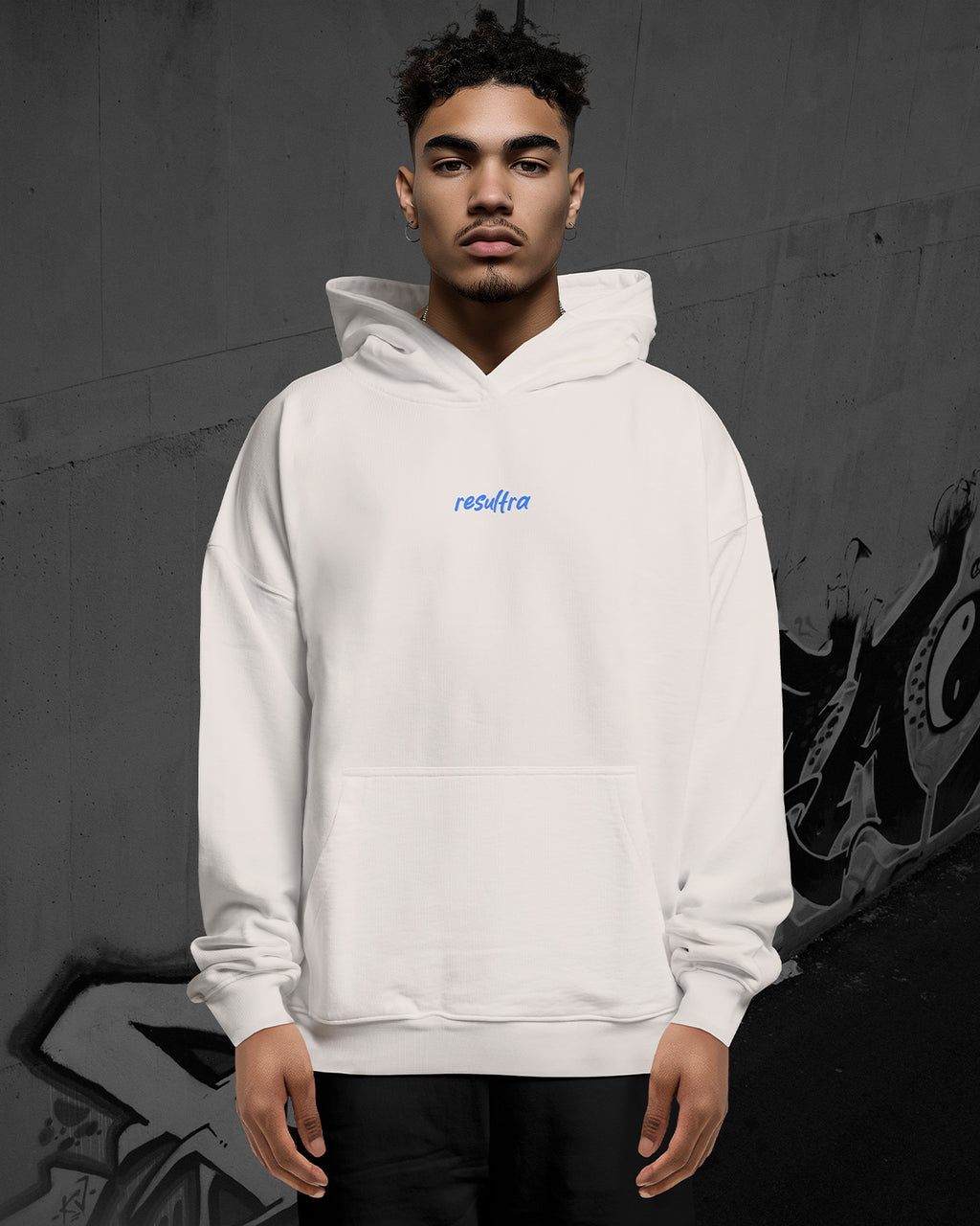 Ich steh' auf Dreier Oversized Hoodie Frontprint