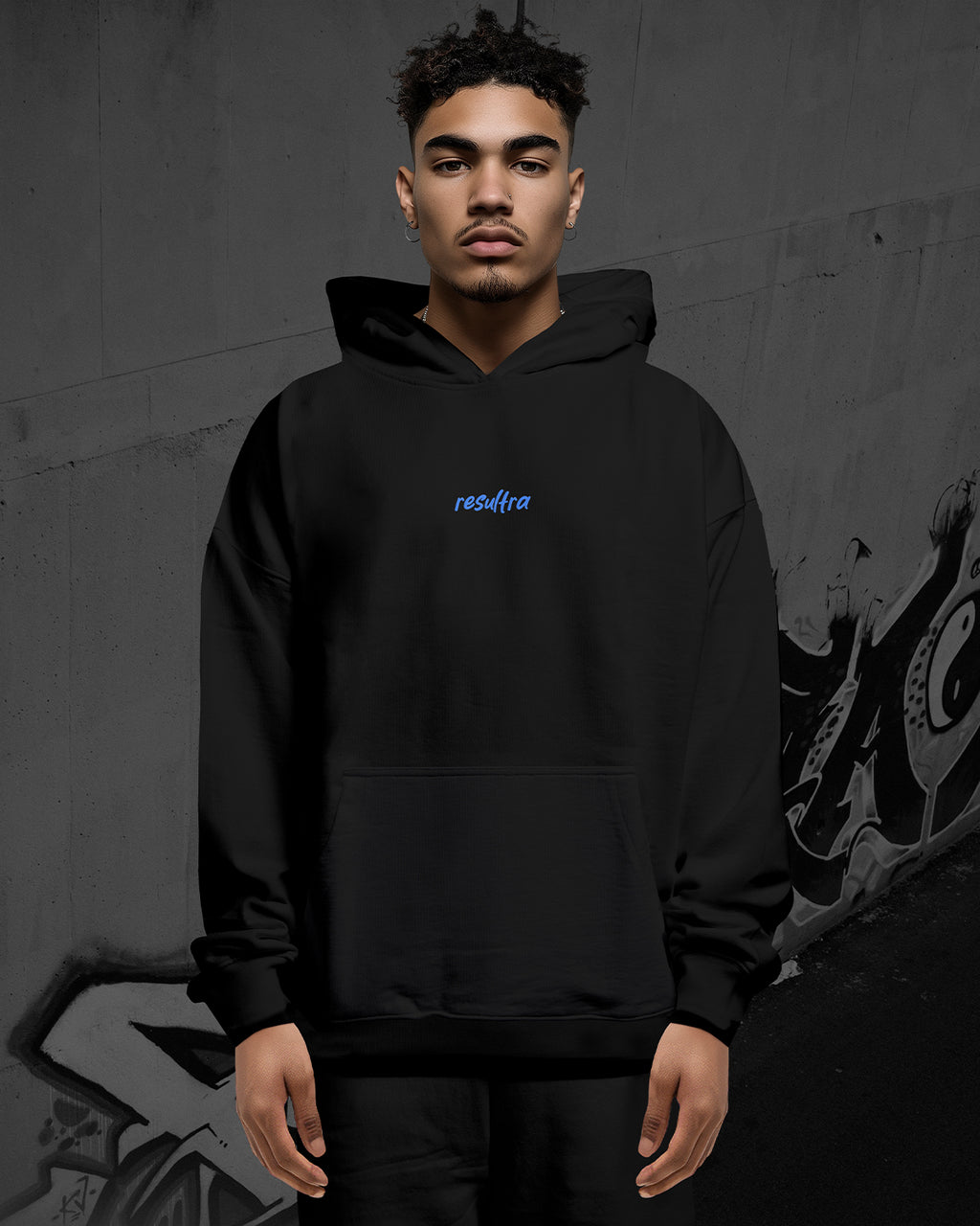 Ich steh' auf Dreier Oversized Hoodie Frontprint