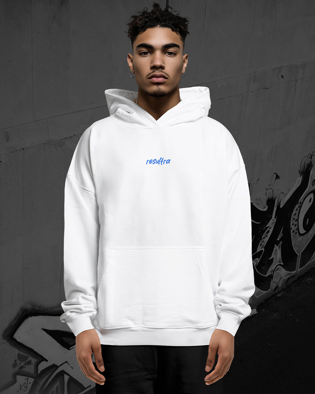 Ich steh' auf Dreier Oversized Hoodie Frontprint