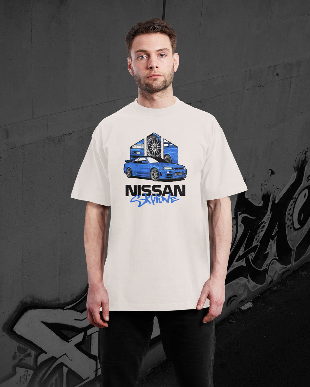 NISSAN SKYLINE GT-R R34 (Fast & Furious) - Oversized T-Shirt
