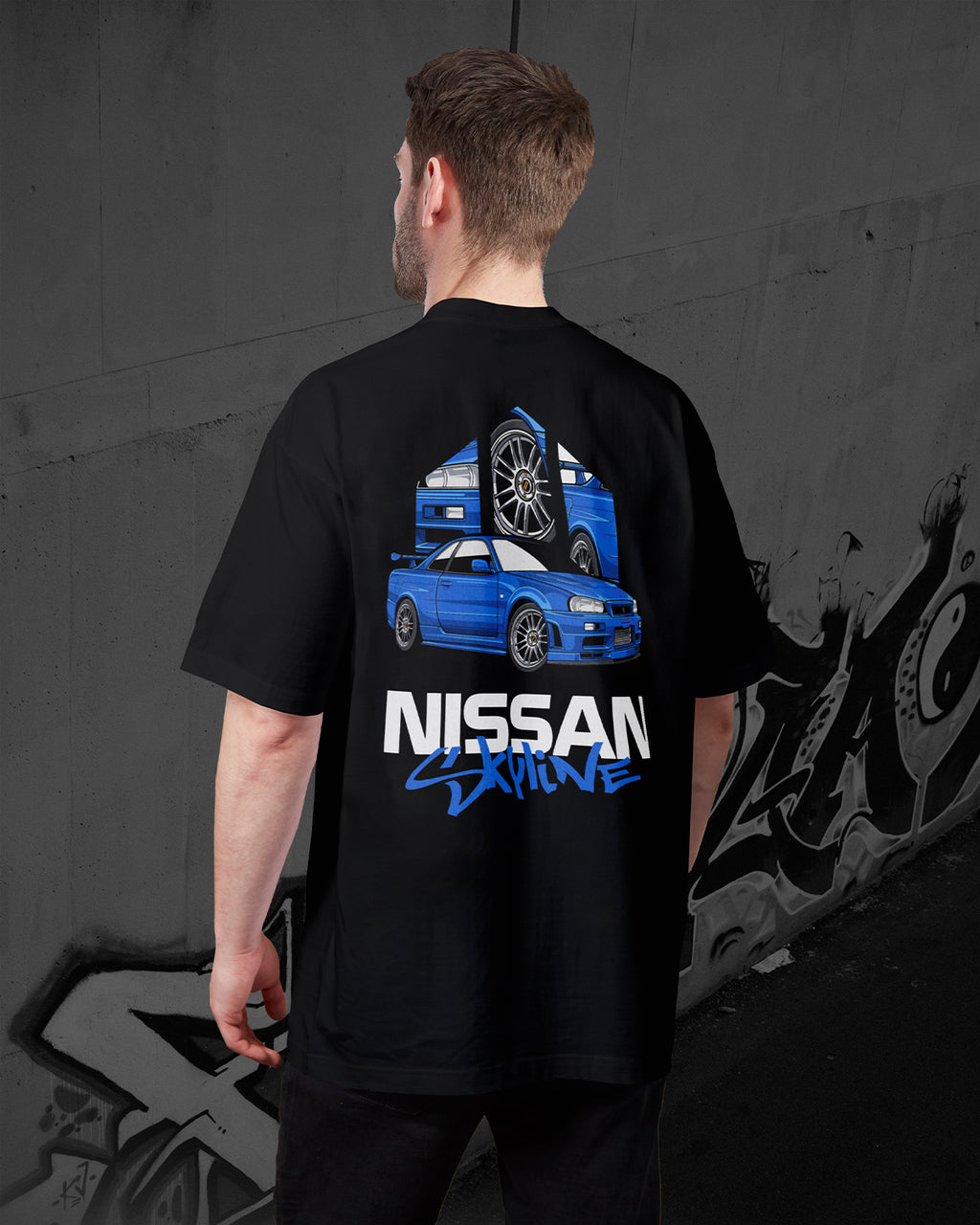 NISSAN SKYLINE GT-R R34 (Fast & Furious) - Oversized T-Shirt