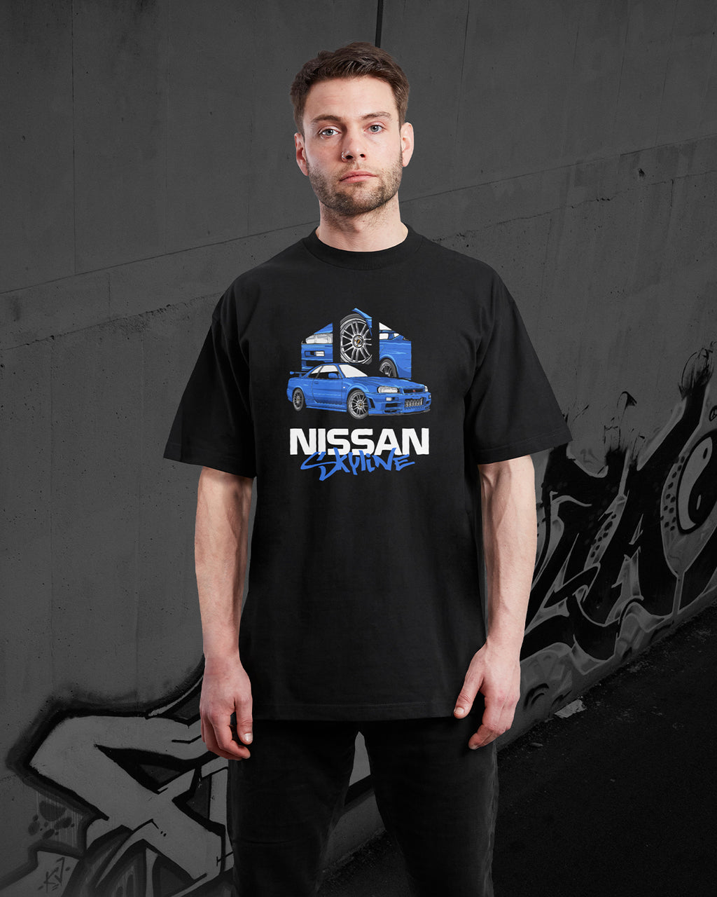 NISSAN SKYLINE GT-R R34 (Fast & Furious) - Oversized T-Shirt