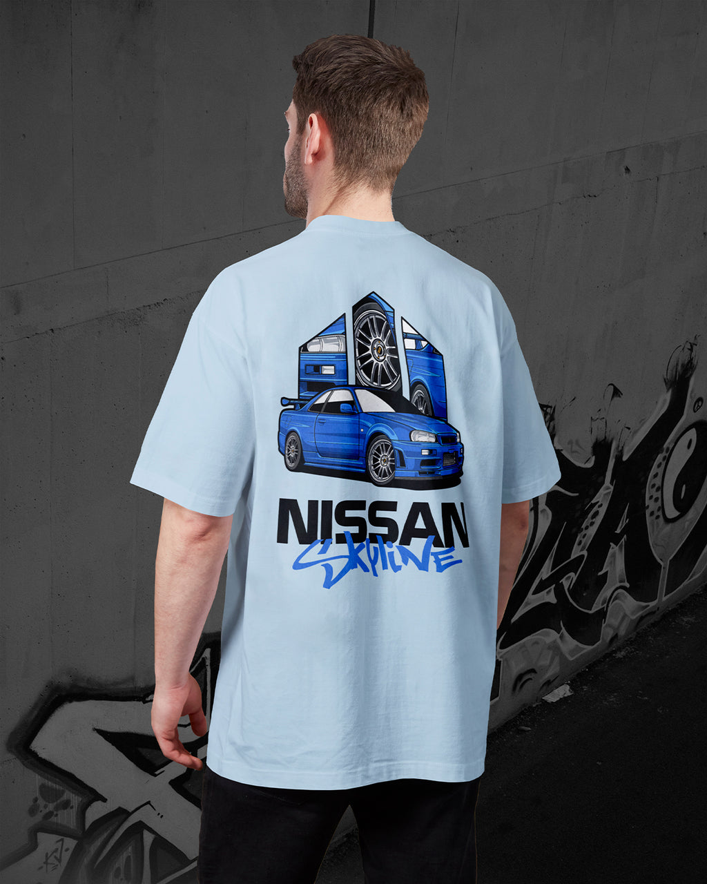 NISSAN SKYLINE GT-R R34 (Fast & Furious) - Oversized T-Shirt