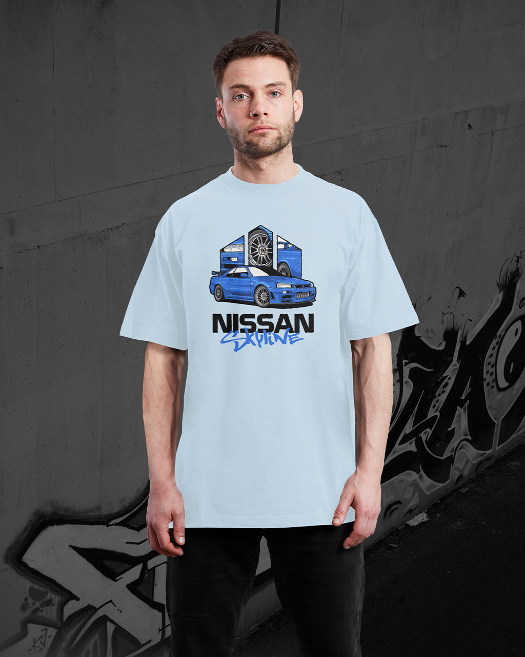 NISSAN SKYLINE GT-R R34 (Fast & Furious) - Oversized T-Shirt