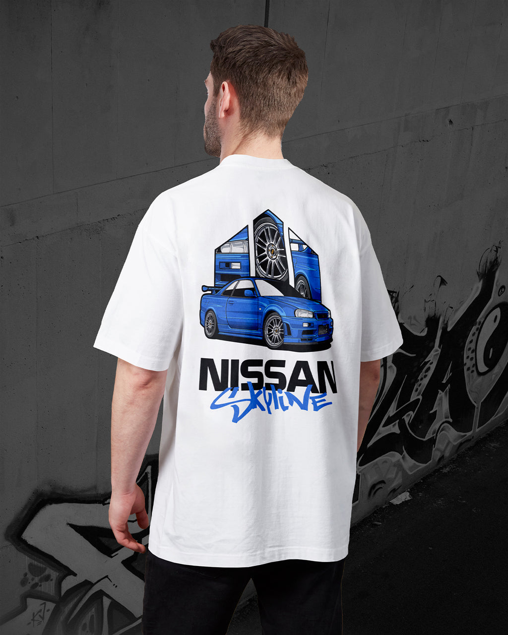 NISSAN SKYLINE GT-R R34 (Fast & Furious) - Oversized T-Shirt