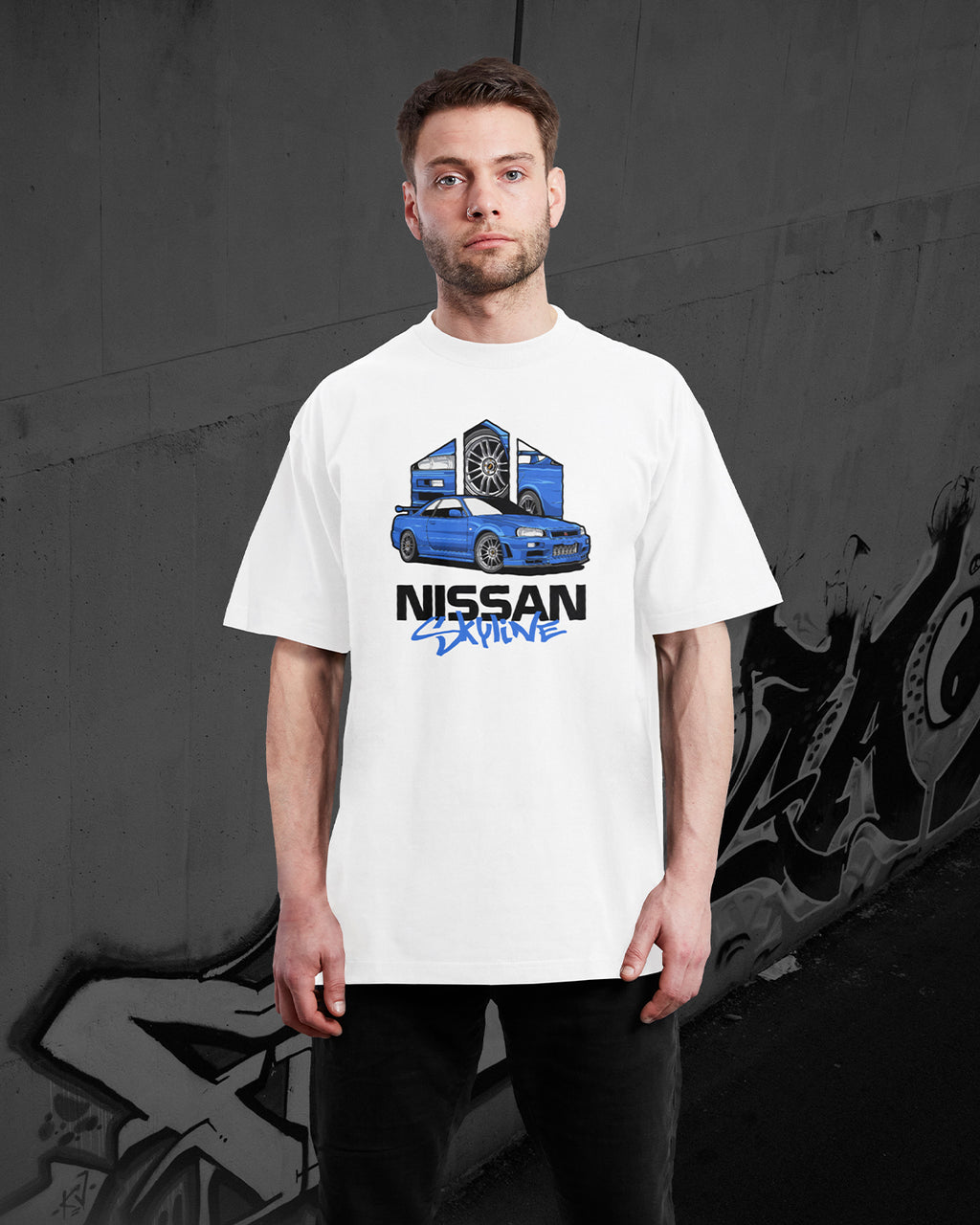 NISSAN SKYLINE GT-R R34 (Fast & Furious) - Oversized T-Shirt